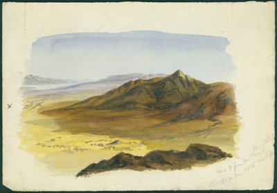 View of the Jordan Valley looking South, 1874 by Claude Conder